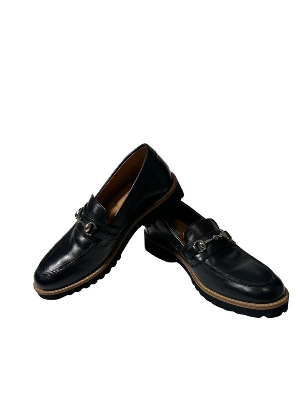 Steve Madden Kids Black Leather Horsebit Loafers Big Kid 4D